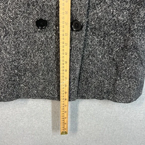 J.Crew Womens Wool Blend Tweed Peacoat Black White Salt and Pepper Large RN77388 - Picture 8 of 8